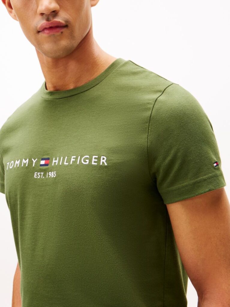 Green Logo Slim Fit Jersey T-Shirt  Men