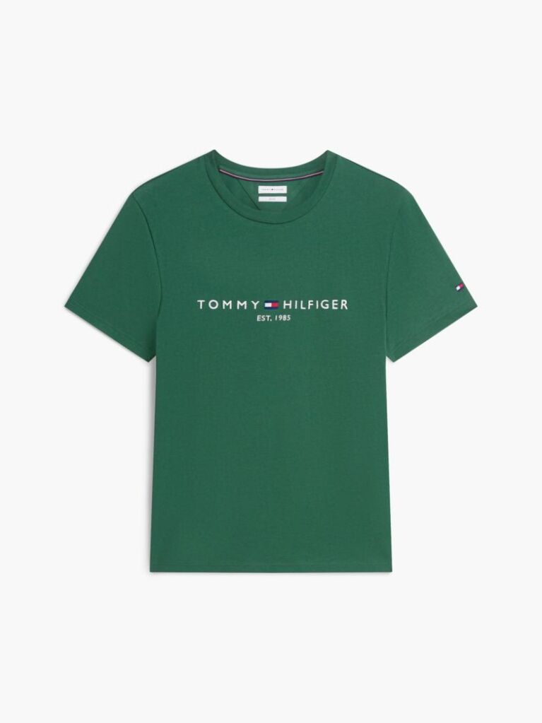 Verde Tricou Slim Fit Cu Logo  Barbati