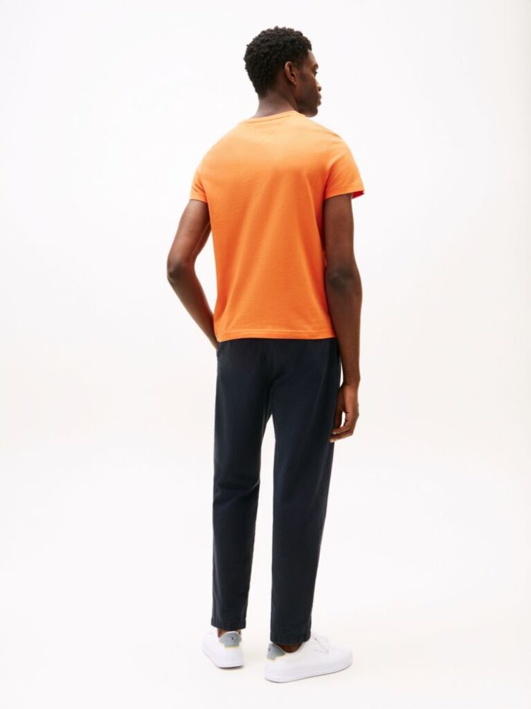 Portocaliu Tricou Slim Fit Cu Logo  Barbati