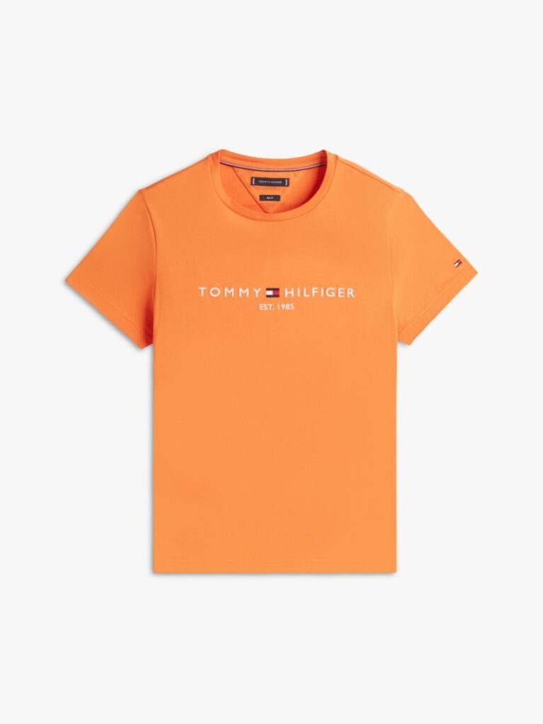 Portocaliu Tricou Slim Fit Cu Logo  Barbati