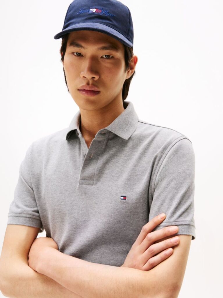 Grey 1985 Collection Regular Fit Pique Polo  Men