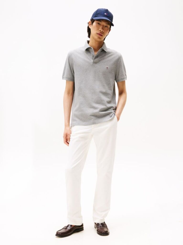 Grey 1985 Collection Regular Fit Pique Polo  Men