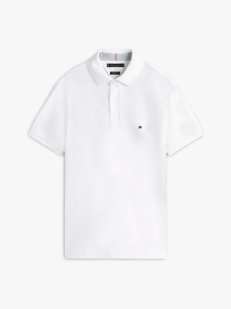 White 1985 Collection Regular Fit Pique Polo  Men