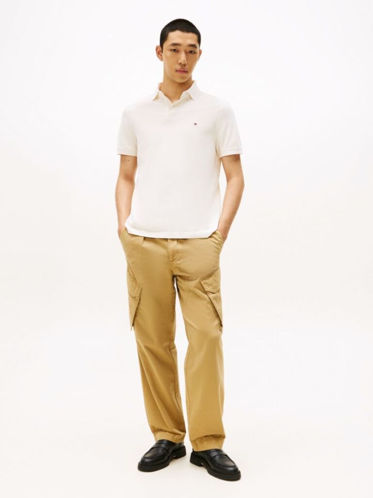 White 1985 Collection Regular Fit Pique Polo  Men
