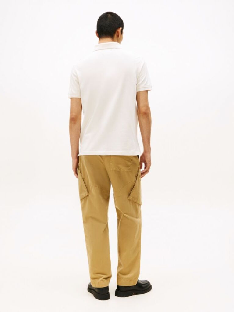 White 1985 Collection Regular Fit Pique Polo  Men