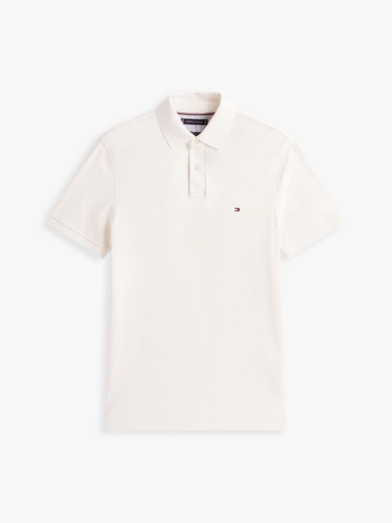 White 1985 Collection Regular Fit Pique Polo  Men