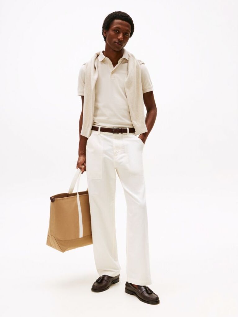 Beige 1985 Collection Slim Fit Pique Polo  Men
