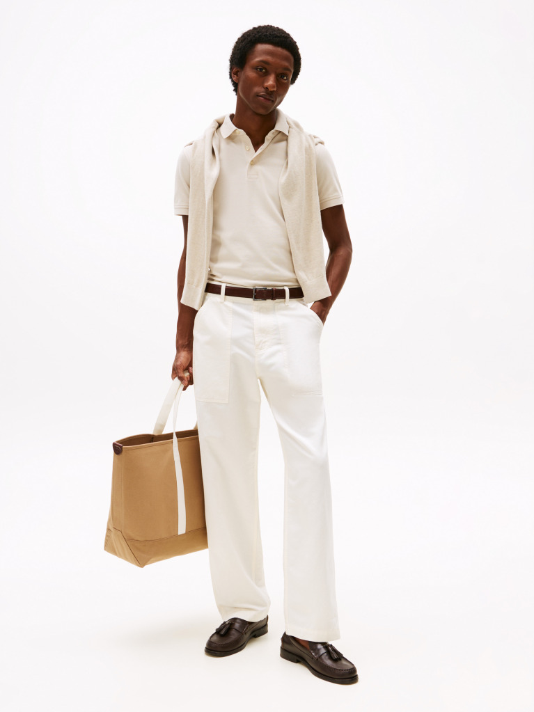 Beige 1985 Collection Slim Fit Pique Polo  Men