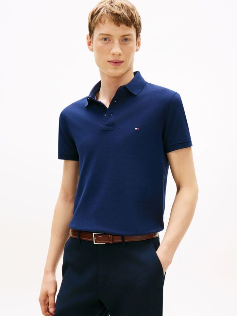 Blue 1985 Collection Slim Fit Pique Polo  Men