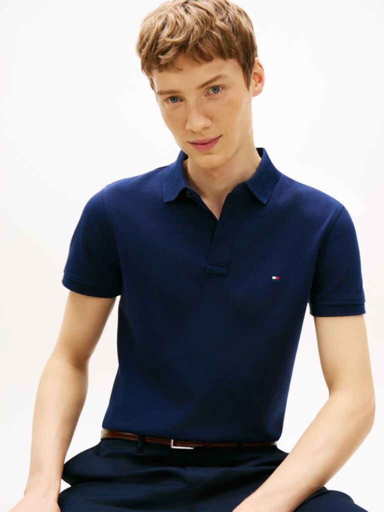 Blue 1985 Collection Slim Fit Pique Polo  Men