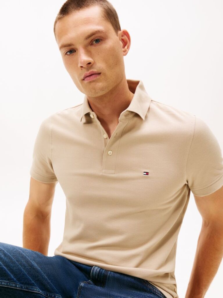 Bej Polo Slim Fit 1985 Collection  Barbati