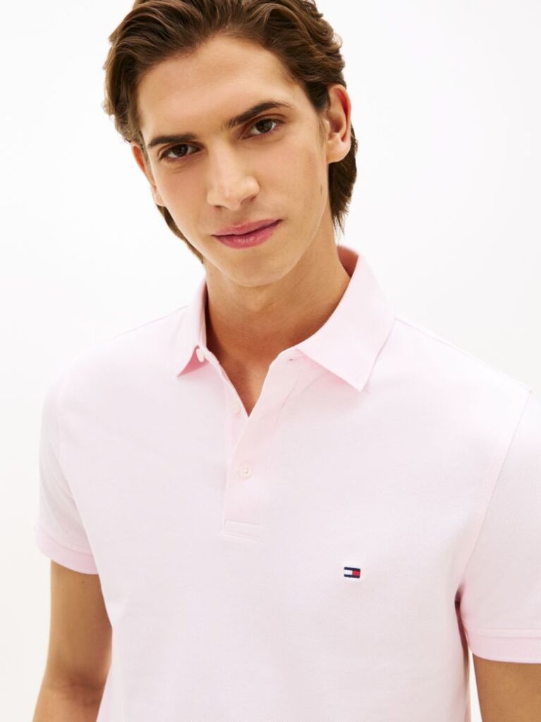Pink 1985 Collection Slim Fit Pique Polo  Men