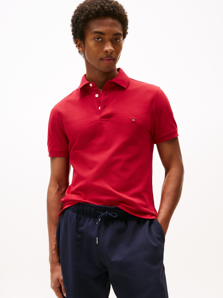Red 1985 Collection Slim Fit Pique Polo  Men