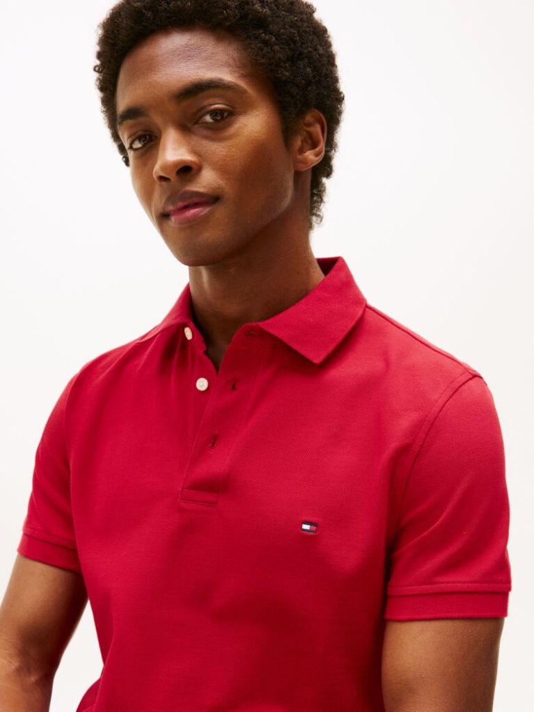 Red 1985 Collection Slim Fit Pique Polo  Men