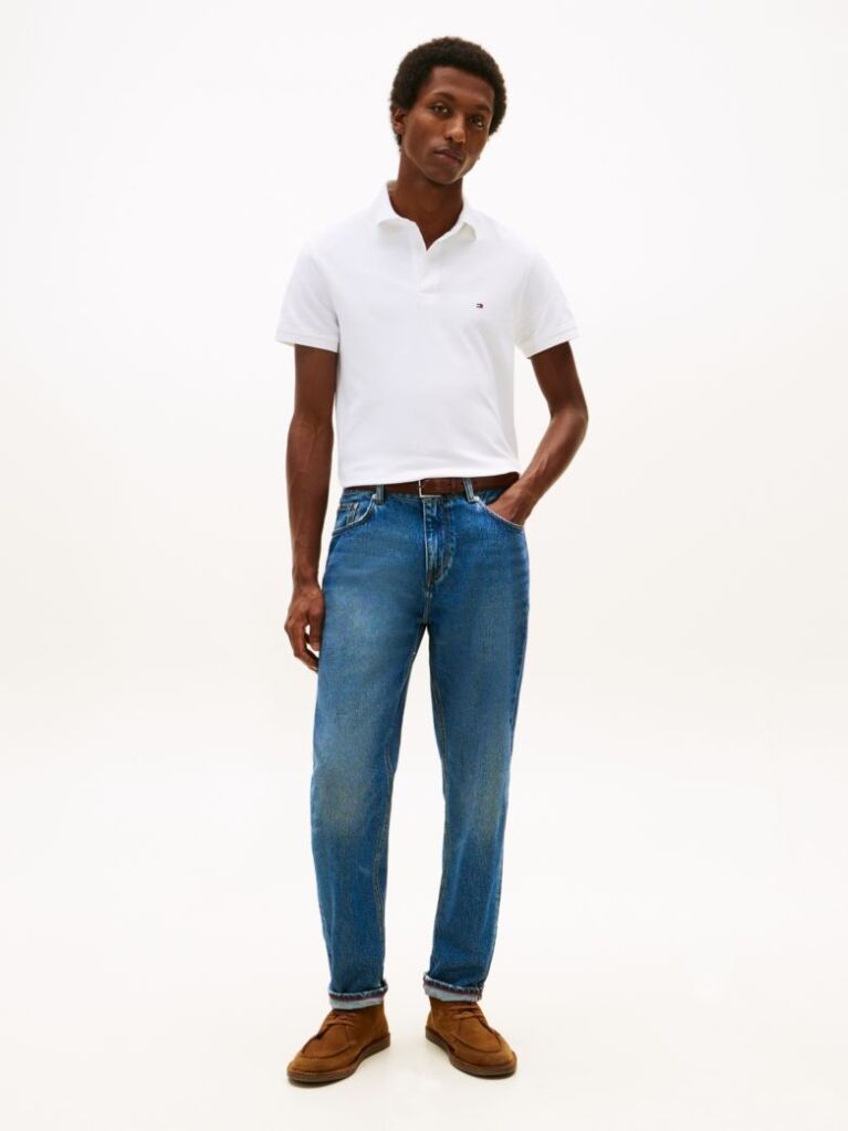 White 1985 Collection Slim Fit Pique Polo  Men