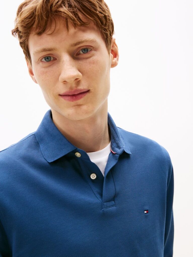 Blue 1985 Collection Regular Fit Long Sleeve Polo  Men