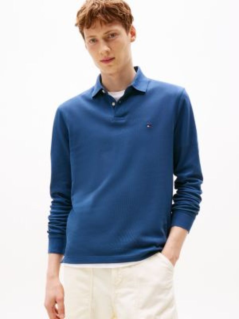 Blue 1985 Collection Regular Fit Long Sleeve Polo  Men