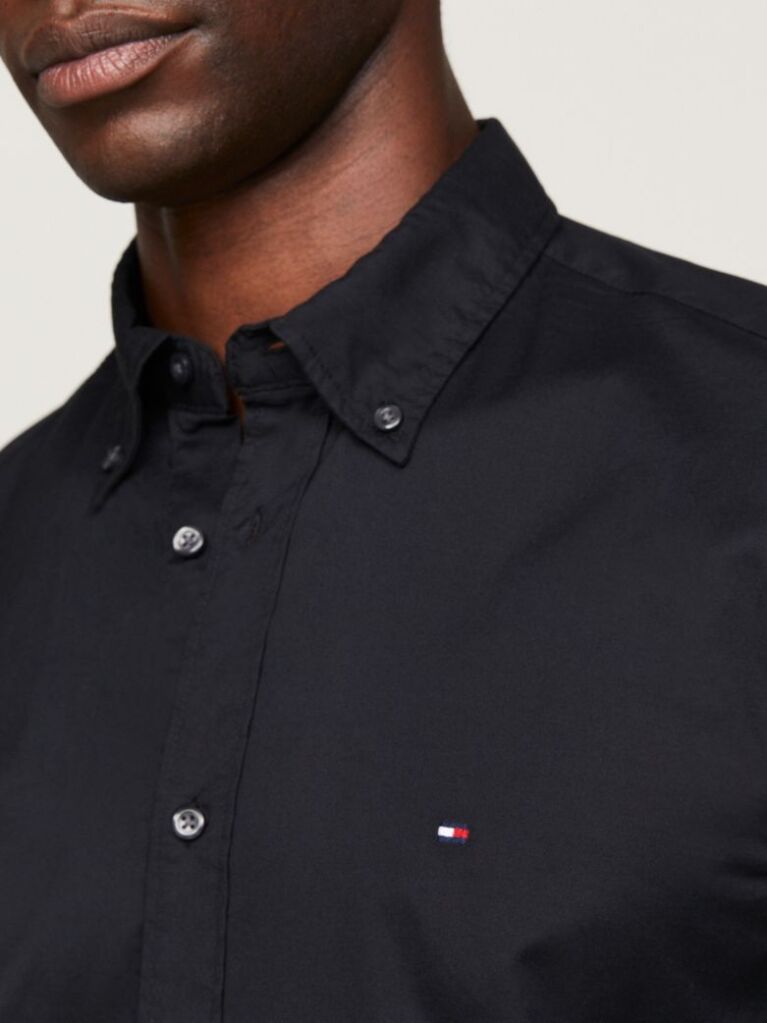 Black POPLIN SHIRT WITH TH FLEX TECHNOLOGY  Men