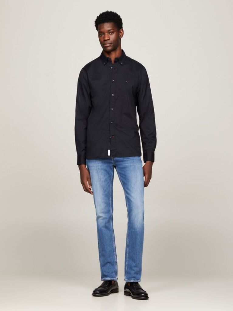 Black POPLIN SHIRT WITH TH FLEX TECHNOLOGY  Men