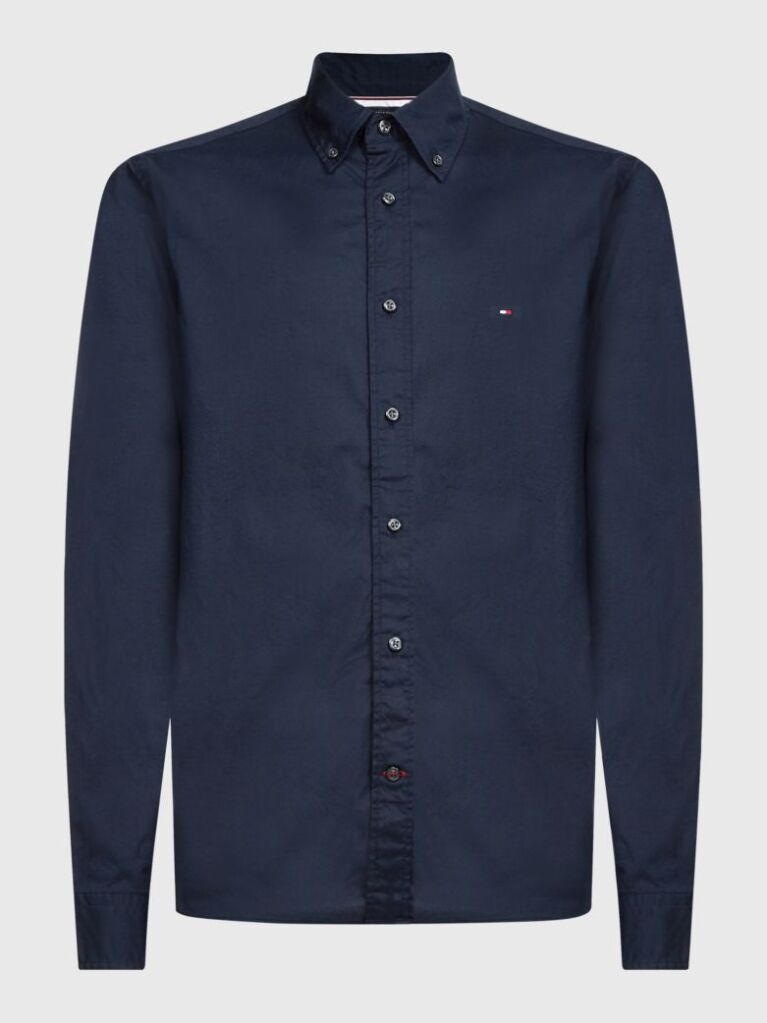 Blue Camasa Din Poplin Cu Tehnologie TH Flex  Barbati