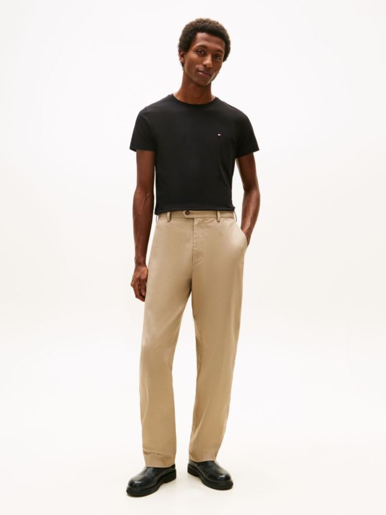 Negru Tricou Slim Fit TH Flex  Barbati