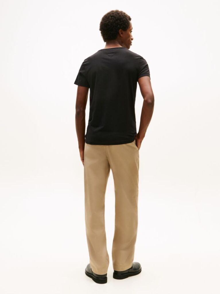 Negru Tricou Slim Fit TH Flex  Barbati