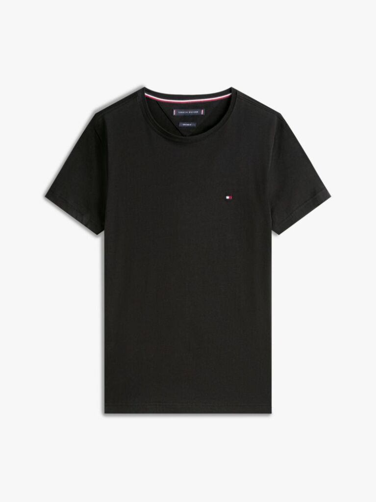 Negru Tricou Slim Fit TH Flex  Barbati