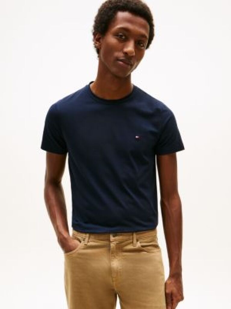 Blue TH FLEX SLIM FIT T-SHIRT  Men