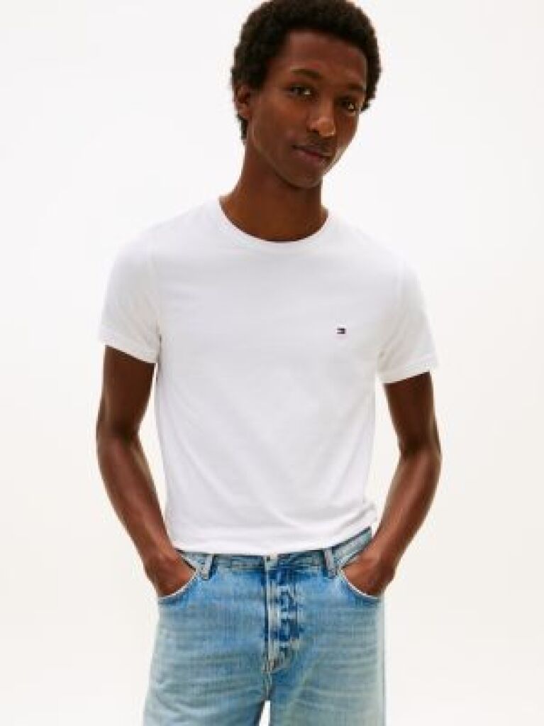 White TH FLEX SLIM FIT T-SHIRT  Men
