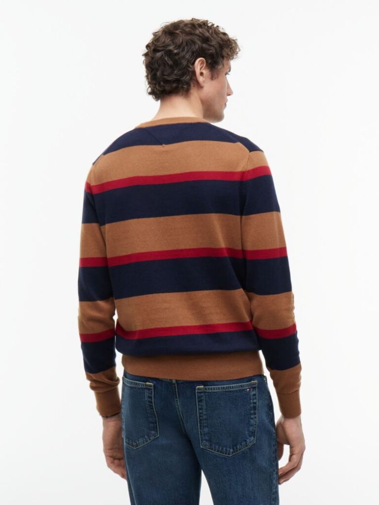 Multi Jumper Din Bumbac Si Casmir Crew Neck  Barbati