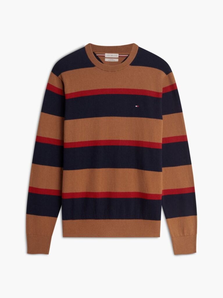 Multi Jumper Din Bumbac Si Casmir Crew Neck  Barbati