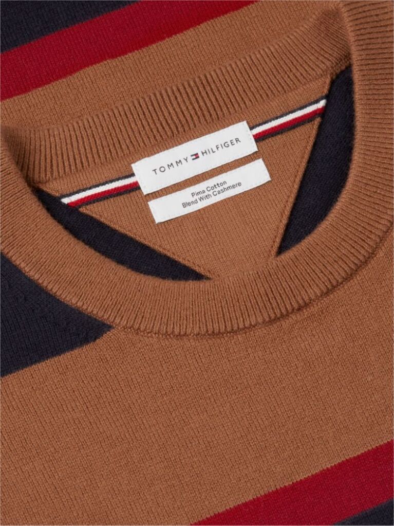 Multi Jumper Din Bumbac Si Casmir Crew Neck  Barbati