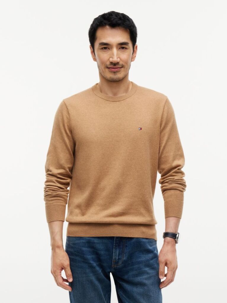 Maro Jumper Din Bumbac Si Casmir Crew Neck  Barbati
