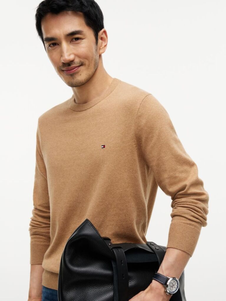 Maro Jumper Din Bumbac Si Casmir Crew Neck  Barbati