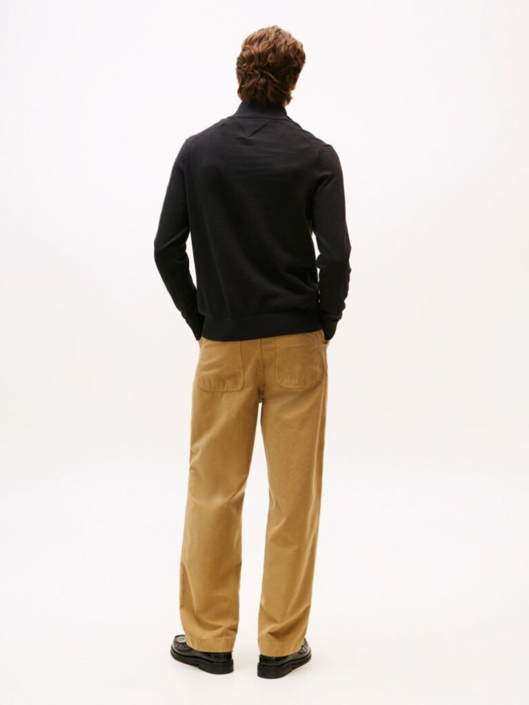 Negru Jumper Zip-Neck  Barbati