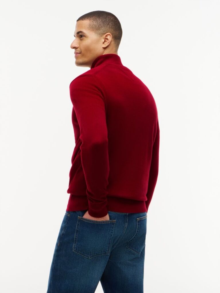 Rosu Jumper Zip-Neck  Barbati