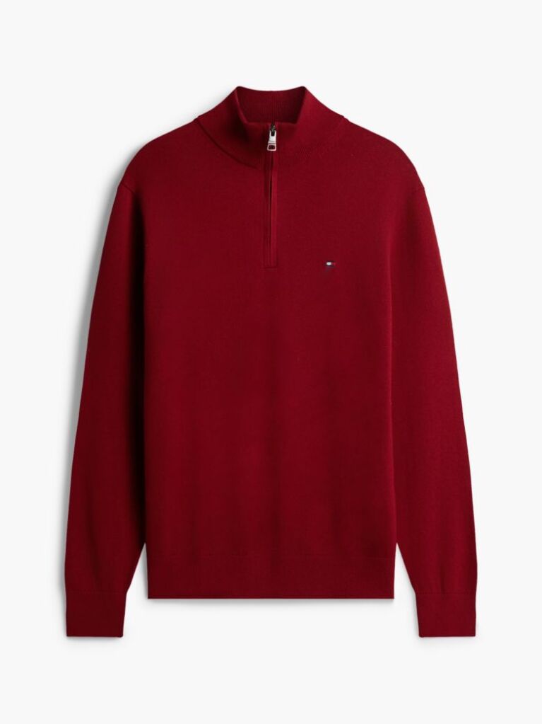 Rosu Jumper Zip-Neck  Barbati