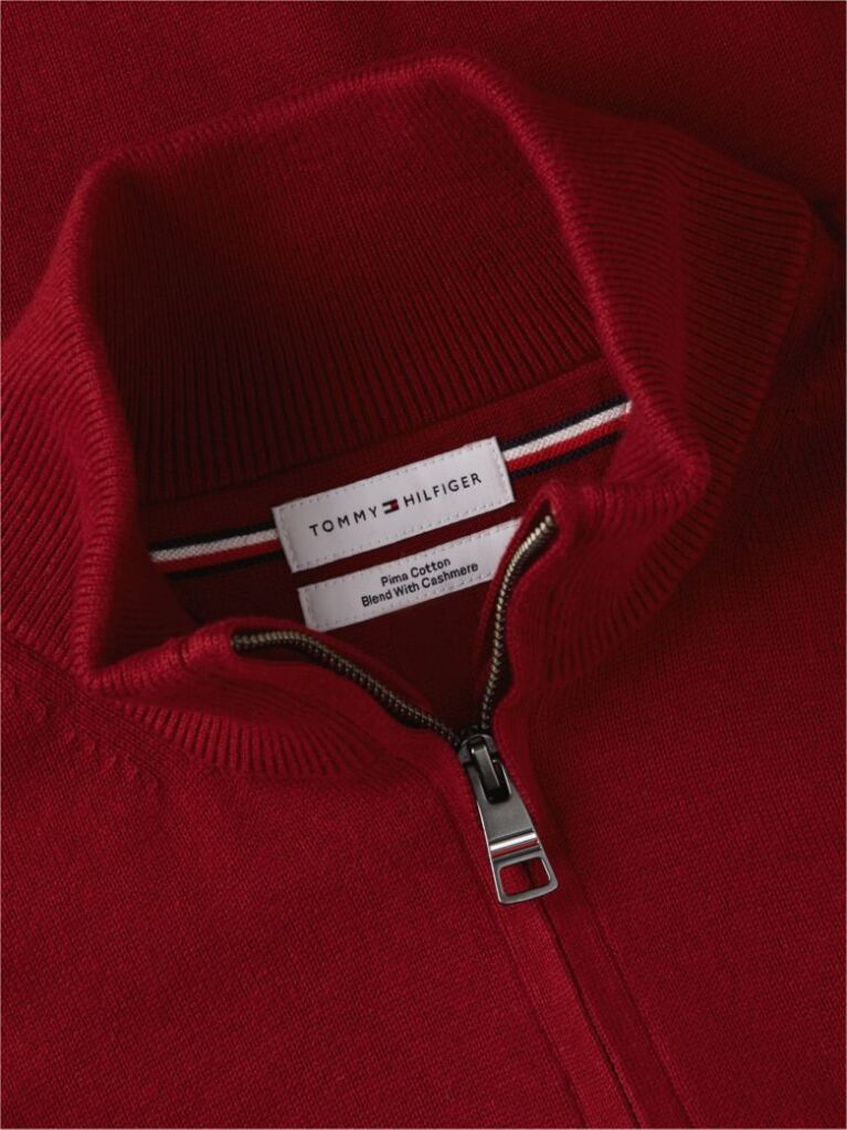 Rosu Jumper Zip-Neck  Barbati