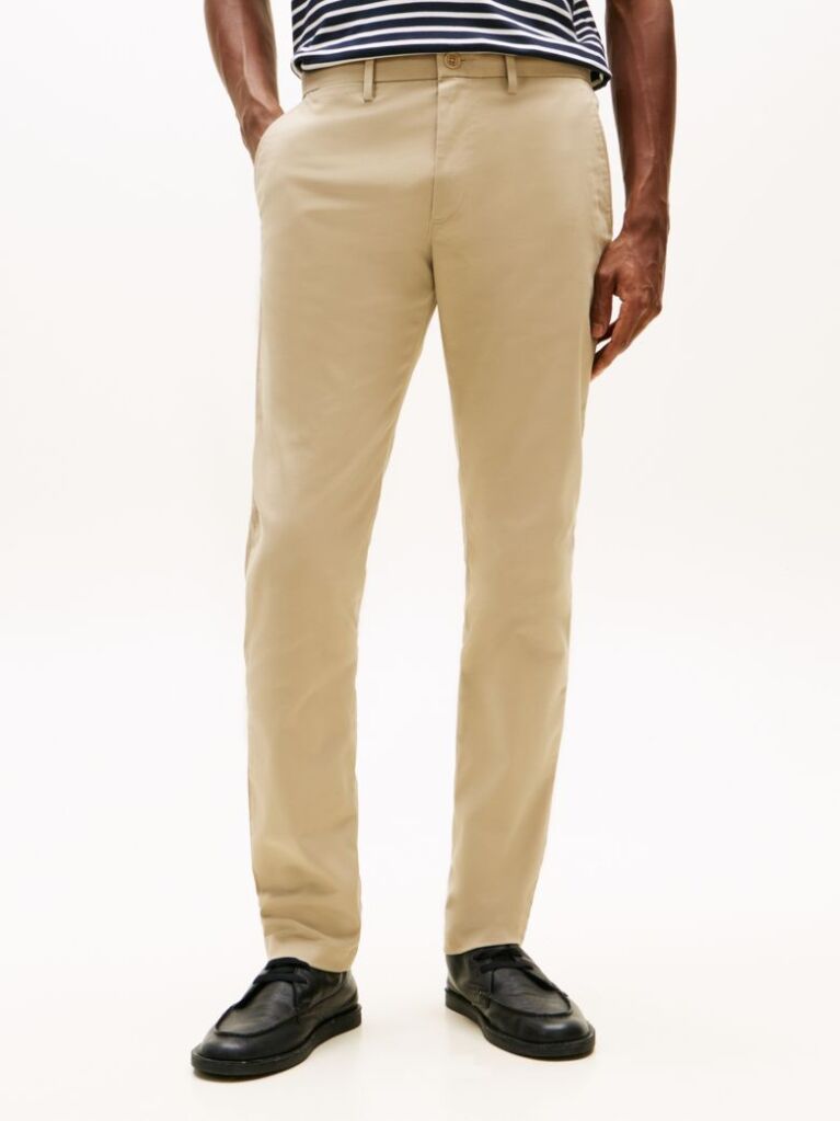 Khaki Bleecker Stretch Cotton Chinos  Men