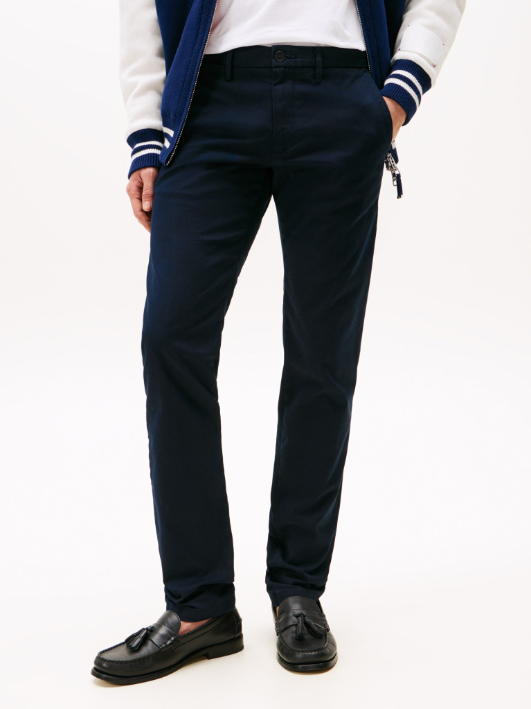 Blue Bleecker Stretch Cotton Chinos  Men