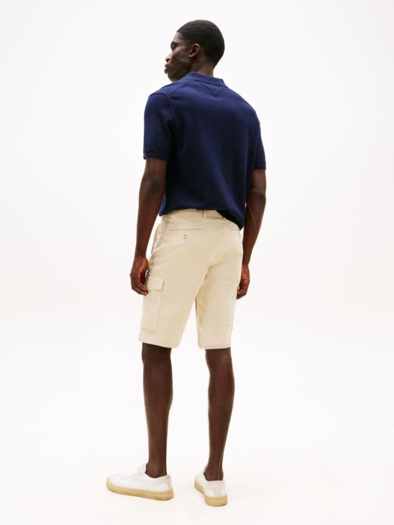 Bej Pantaloni Scurti Cargo Din Twill 1985 Collection  Barbati