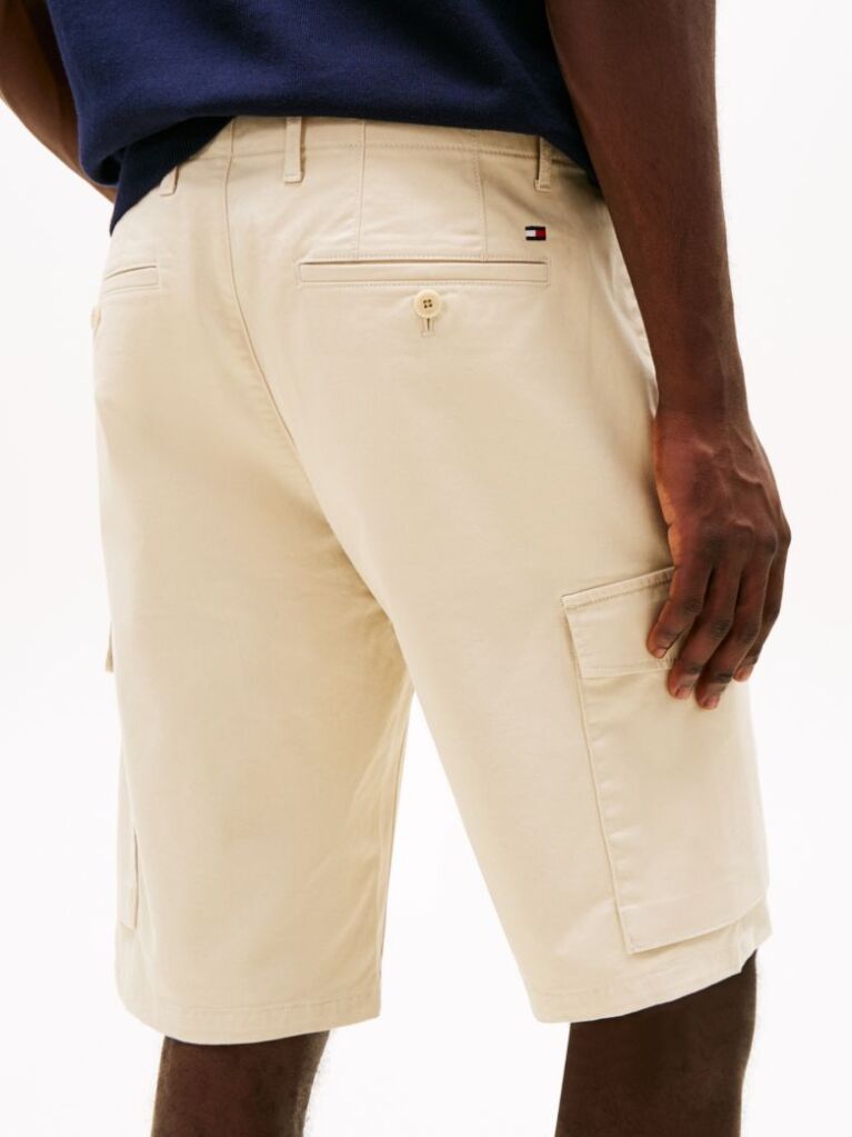 Bej Pantaloni Scurti Cargo Din Twill 1985 Collection  Barbati