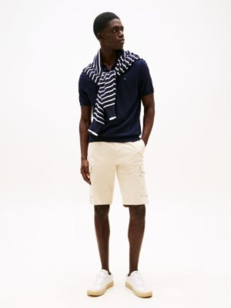 Bej Pantaloni Scurti Cargo Din Twill 1985 Collection  Barbati