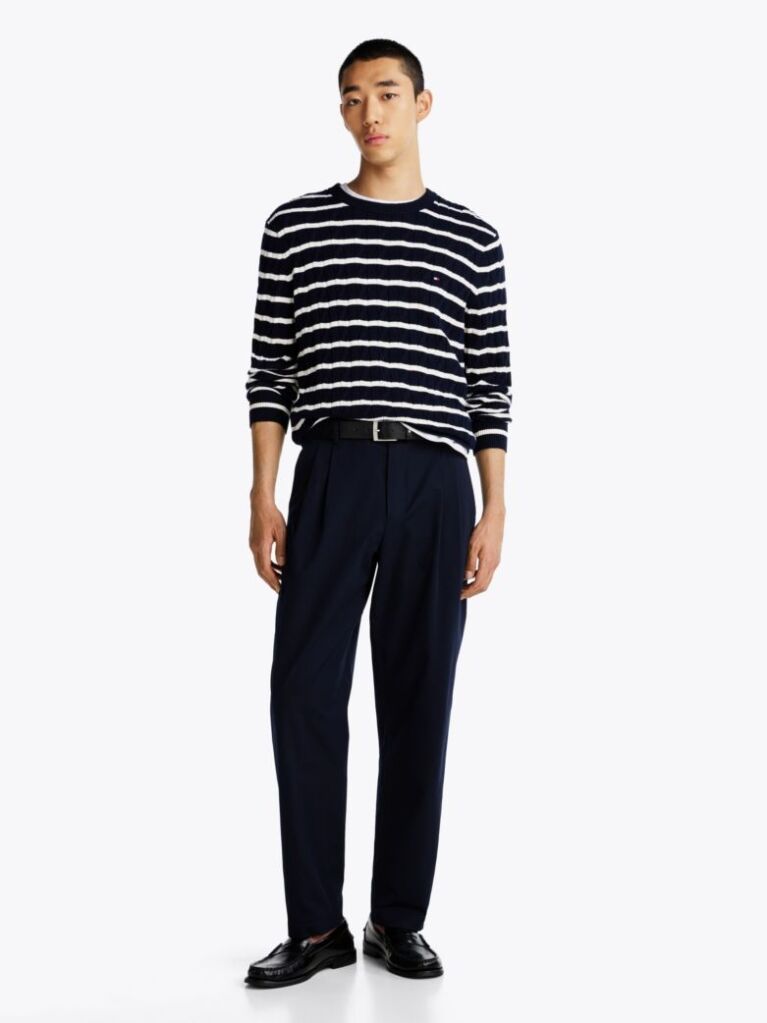Multi Jumper Cu Guler Rotund Din Tricot  Barbati