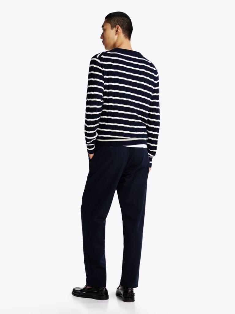 Multi Jumper Cu Guler Rotund Din Tricot  Barbati