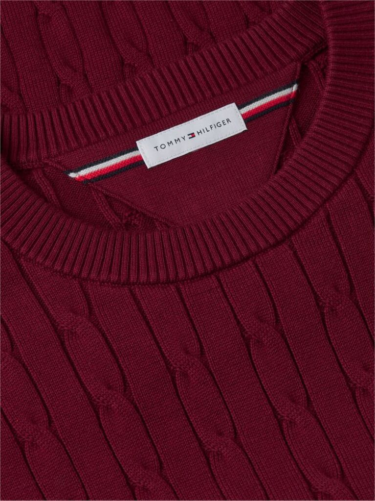 Rosu Jumper Cu Guler Rotund Din Tricot  Barbati