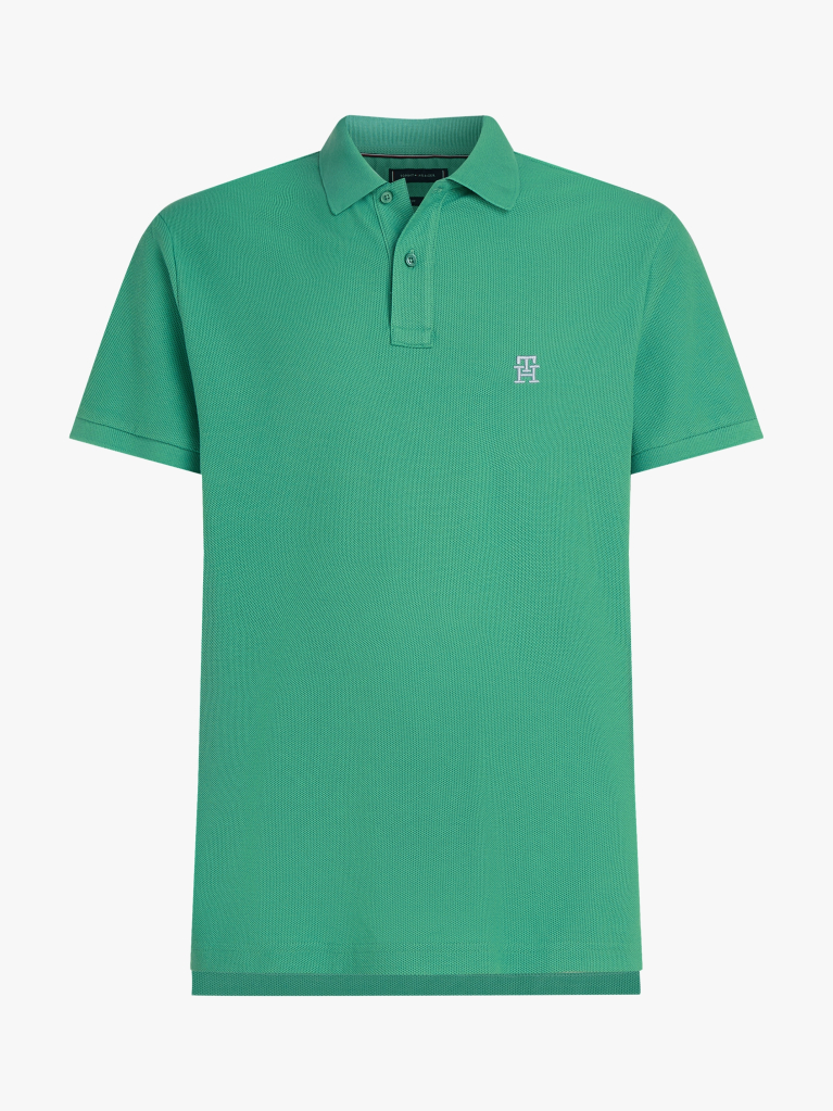 Verde Tricou Polo Cu Monograma Th  Barbati