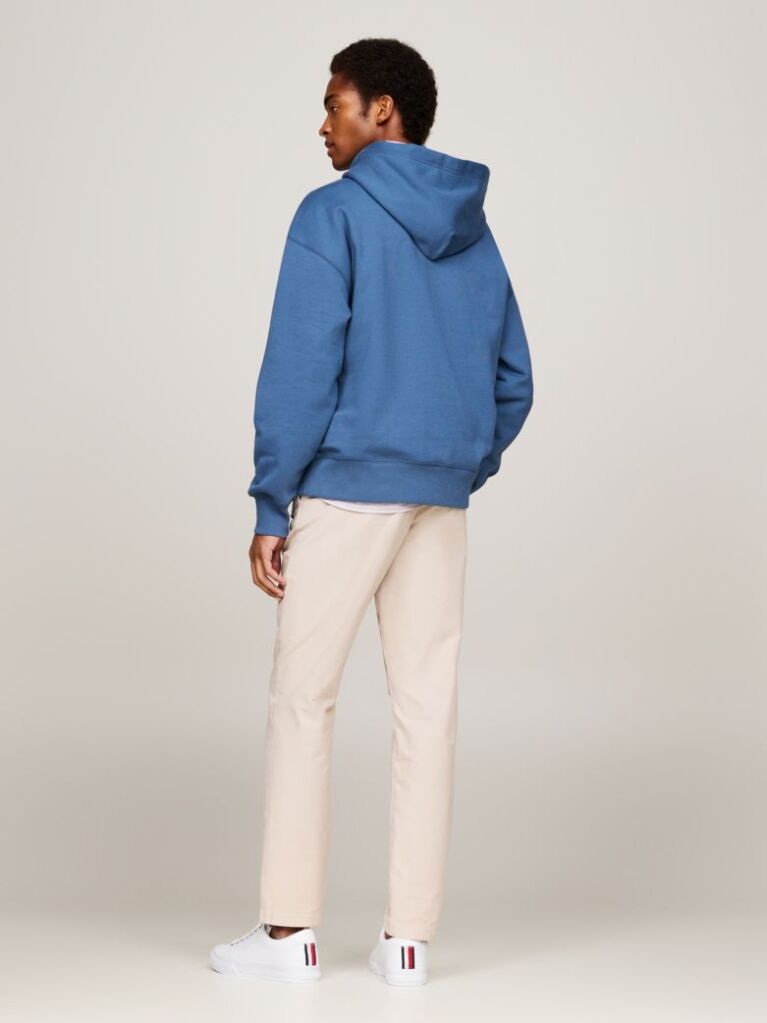 Blue Logo Embroidery Hoody  Men