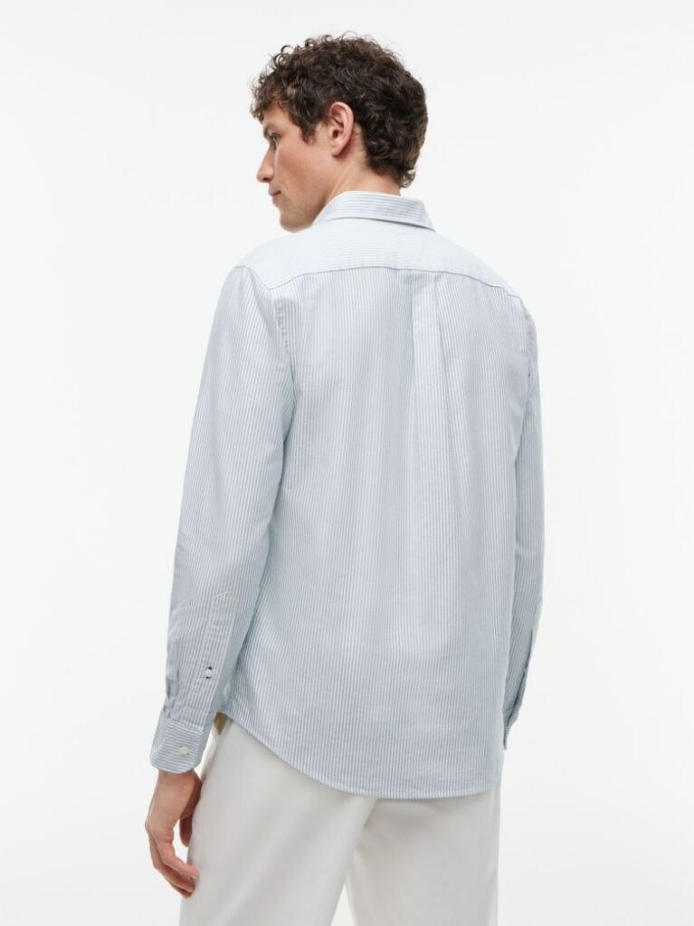 Blue Camasa Oxford Regular Fit Cu Dungi  Barbati