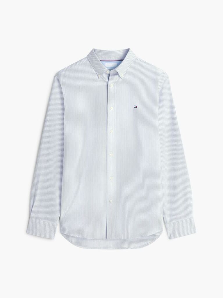Blue Camasa Oxford Regular Fit Cu Dungi  Barbati
